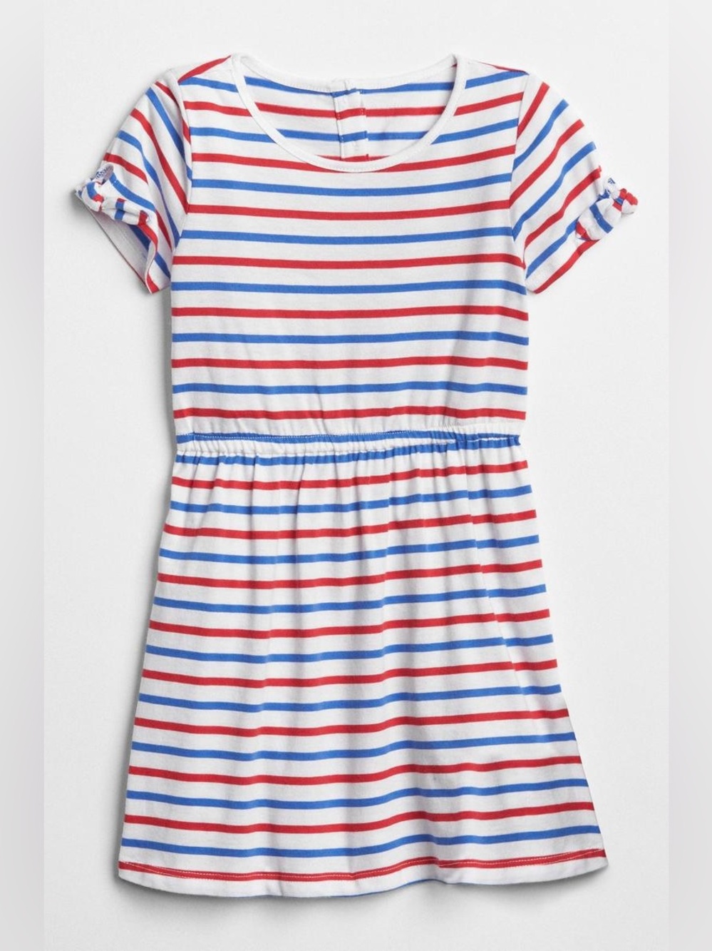 Baby Gap Red White & Blue Stripe Knot-Sleeve Dress size 2
